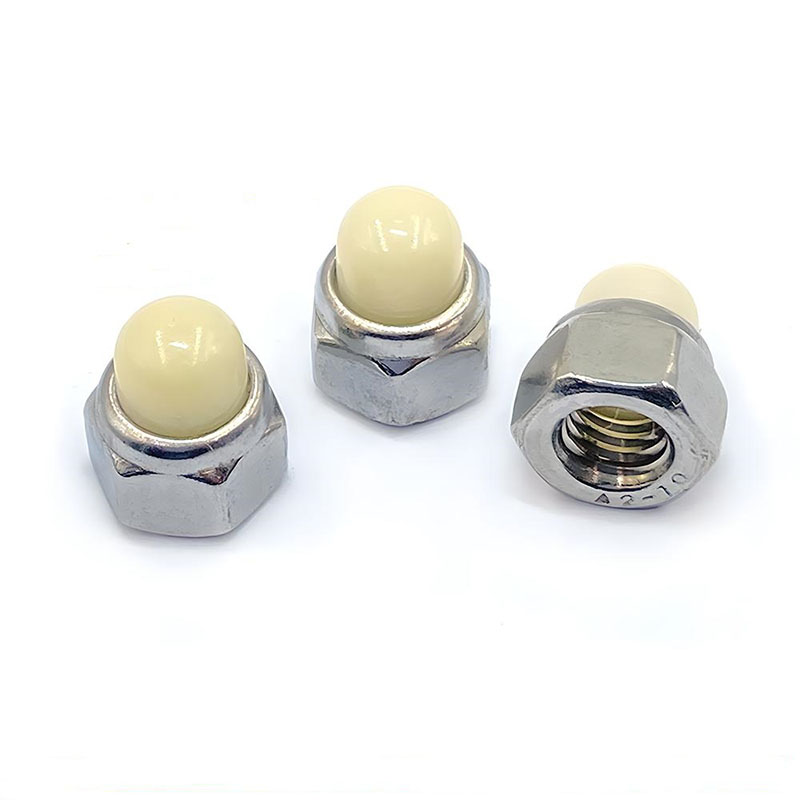 Dadi a cupola esagonale con inserto non metallico